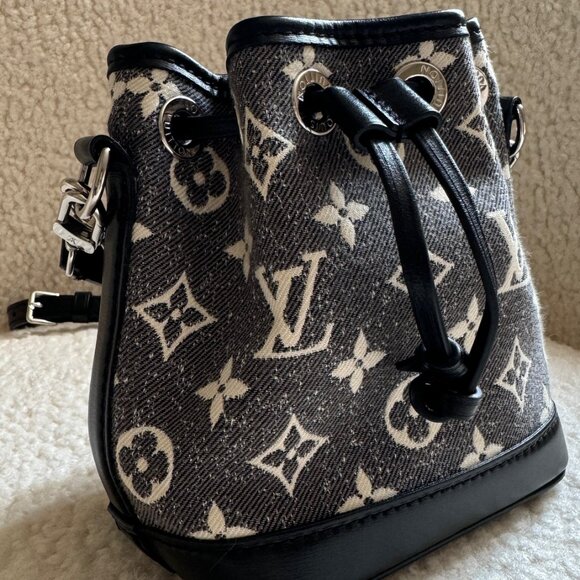 Louis Vuitton Noe NM Handbag Monogram Denim Nano - Picture 3 of 6